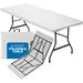 Sorfey Folding Table Plastic/Resin in White | 29.1 H x 70.9 W x 29.5 D in | Wayfair CS-AC-Z180-6FT