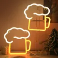 Lampe néon LED en verre à bière décoration de festival plonger oyante escales de bureau