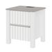 Ebern Designs Brennen 2 - Drawer End Table w/ Storage Wood in Brown/White | 19.6 H x 17.6 W x 15.5 D in | Wayfair 53CB5DC89A874539AD37015D020B1458