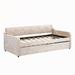 Red Barrel Studio® Orquidia Twin Daybed w/ Trundle Upholstered in Brown | 40.61 W x 81.11 D in | Wayfair C25C2A32CEA54894BF1A8DF6360A880B