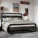 17 Stories Taivon Metal Slat Bed Metal in Black | 40.7 H x 57.1 W x 76.8 D in | Wayfair F537958FFEA843B3829A9A42CB833284