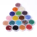 Perles rondes en verre pour bricolage 800 pièces 2mm 11/0 perles d'espacement rondes uniformes