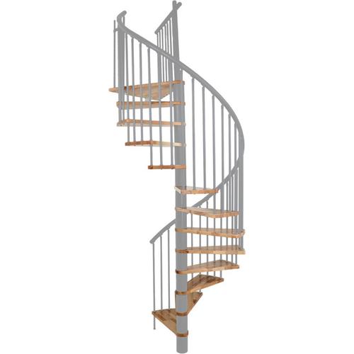 Minka Spindeltreppe SPIRAL EFFECT grau Wendeltreppe, 120 cm, Walnuss