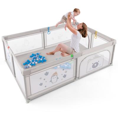 Costway Large Baby Playpen with Pull Rings Ocean B...