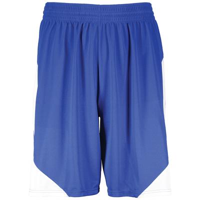 Augusta Sportswear 1733 Step-Back Basketball Shorts in Royal/White size Medium | Polyester