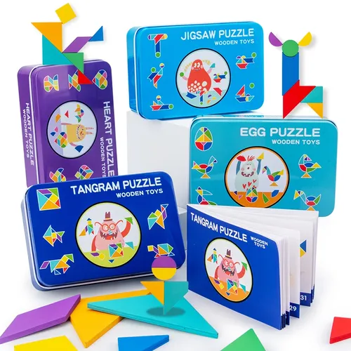 3D Puzzle Puzzle Tangram gute Qualität Kinder denken Training Spiel Baby Montessori lernen