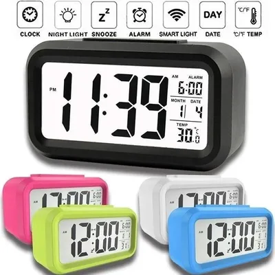 Digitaler LCD-Wecker mit Kalender thermometer