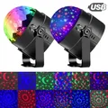 USB Disco Ball Light RGB colori che cambiano DJ Stage Lamp proiettore rotante Star Party Night Light