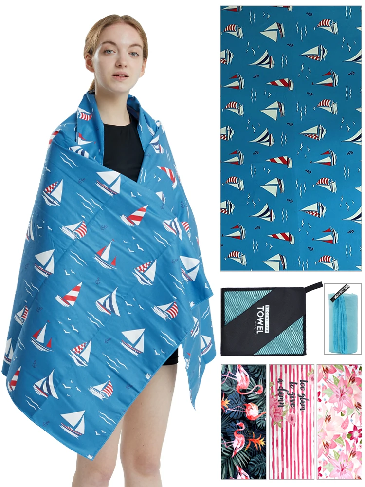 Große Strand tücher Mikro faser Strand tücher schnell trocknendes Handtuch Sand wolke Strand tücher aldults Pool handtuch für Reises chw immer (s2) Image