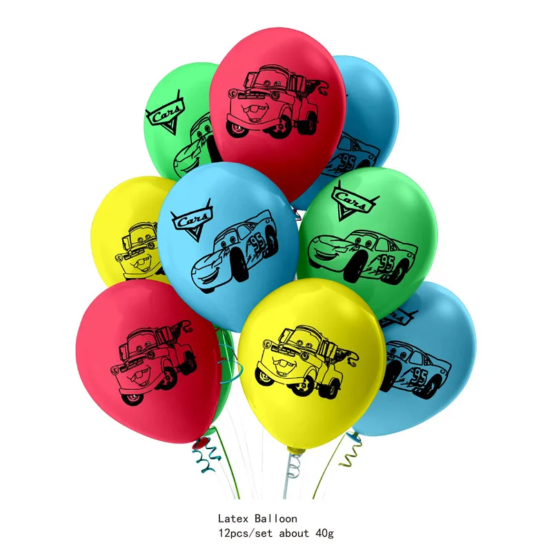 Disney Cars Luftballons | Lightning McQueen Luftballons Alles Gute zum Geburtstag Dekoration Ballon Set Kinder Air Globos Zubehör Image