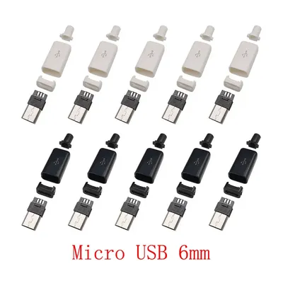 10 Stück Micro USB 5 Pin Löten Typ Stecker Stecker Lade daten Kabel anschluss Micro USB Stecker DIY Image