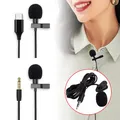 Mini microfono lavalier portatile da 1,5 m a condensatore con clip da bavero con cavo USB da 3,5 mm tipo C per telefono per PC portatile Mac