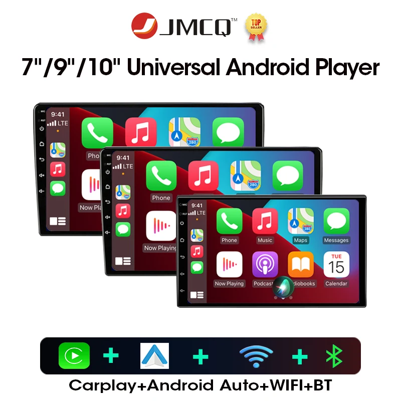 Jmcq 2 din android 12 4g net 7/9/10,1 inch Autoradio Multimedia Video Player 2din Navigation GPS FM für Nissan Kia Honda VW Image