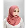 Islamico tinta unita trapano a fascia turbante Abaya turbante rosa turbante donna Abaya sciarpa da