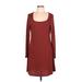 Old Navy Casual Dress - Sweater Dress: Burgundy Solid Dresses - Women's Size Large