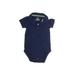 Carter's Short Sleeve Onesie: Blue Bottoms - Size 9 Month