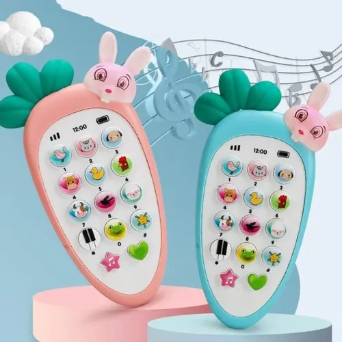 Baby Karotte Telefon Spielzeug zweisprachige Telefon Musik Stimme früh pädagogische Lernmaschine