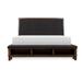 Merna Black Fabric Upholstered Tufted Storage Bed