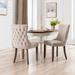 Modern Upholstered Dining Chairs Set of 2, Velvet Accent Chairs with Hand-Stitched Diamond Pattern Back & Solid Wood Legs