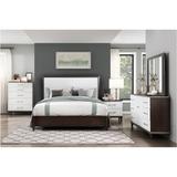 Eden 3 Piece White Espresso Panel Bedroom Set