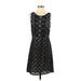 Kensie Casual Dress - A-Line: Black Tweed Dresses - Women's Size Small