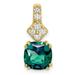 14K Lab Grown Diamond Created Alexandrite Pendant