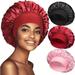 3 PCS Silk Bonnet for Sleeping Black Women Sleep Cap Satin Hair Cap for Curly Hair for Men Night Head Cover/Wrap Scarf Protect Braids