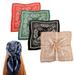 27.5 Inches Silk Head Scarf for Women Men Vintage Bandanas Satin Hair Scarf Silk Wrap Neck Square scarf - Style:Style 1;