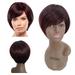 SUCS Fashion Short Sexy Wig Front Wavy Black Women Red Synthetic Wigs Rose Net Hot