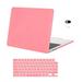 Mosiso 3 in 1 Case for MacBook Air 13.6 inch Case 2022 2023 2024 Release M3 A3113 M2 A2681 with Touch ID Plastic Hard Shell Case & Keyboard Cover & Webcam Cover Cherry Pink