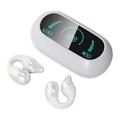 Stiwee Microphone for Pc Wireless Ear Clip Conduction Earbuds Open Ear Headphones Bluetooth Clip On Sport Wireless Earbuds Waterproof Outer Headphones For/White