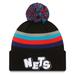 Men's New Era Black Brooklyn Nets 2023/24 City Edition Cuffed Pom Knit Hat
