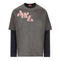 DIESEL T-WASY-LS GREY T-SHIRT