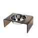 Bronze Single Bowl Pet Feeder in Silver, 6.5 Cups, 0.54' L X 1.21' W X 0.29' H, 4 LBS