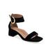 Wide Width Women's Eliza Dressy Sandal by Aerosoles in Black Suede (Size 7 1/2 W)