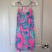 Lilly Pulitzer Dresses | Lilly Pulitzer Barefoot Princess Seashells Silk Slip Dress Xs | Color: Blue/Pink | Size: Xs