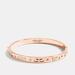 Coach Jewelry | Coach Rose Gold Signature Hinged Bracelet Brand New With Tags | Color: Gold | Size: Os