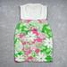 Lilly Pulitzer Dresses | Lilly Pulitzer Dress Womens Size 0 White Pink And Green Floral Print Strapless | Color: White | Size: 0