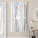 Wide Width Classic Wide Ruffle Ruffled Priscilla With Tiebacks by Ellis Curtains in White (Size 84" W 54" L)