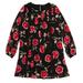 Kate Spade Dresses | Kate Spade New York Little Baby Girl Black Long Sleeve Floral Dress Size 8 - 12 | Color: Black/Red | Size: 9-12mb