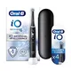 Oral-B iO6 Electric Toothbrush - Black Lava + iO Ultimate Clean Black Replacement Electric Toothbrush Heads 4 Pack Bundle