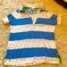 Lilly Pulitzer Tops | Euc Lilly Pulitzer Stripes Polo With Print Collar! | Color: Blue/White | Size: S