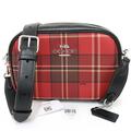 Coach Bags | Coach Shoulder Bag Pvc Plaid Print Tartan Check Pattern Cc146 Red Black Multicol | Color: Black | Size: Os