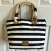 Michael Kors Bags | Michael Kors Stripe Canvas Tote Bag | Color: Blue/White | Size: Os