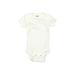 Gerber Organic Short Sleeve Onesie: White Print Bottoms - Size 0-3 Month