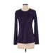 Nike Active T-Shirt: Purple Solid Activewear - Women's Size Small