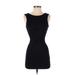 Topshop Cocktail Dress - Bodycon: Black Solid Dresses - Women's Size 0