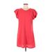 Mi ami Casual Dress - Shift: Red Solid Dresses - Women's Size Medium