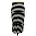 Vince Camuto Casual Skirt: Black Stripes Bottoms - Women's Size Small