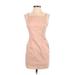 by the way. Casual Dress - Mini Square Sleeveless: Tan Solid Dresses - Women's Size X-Small